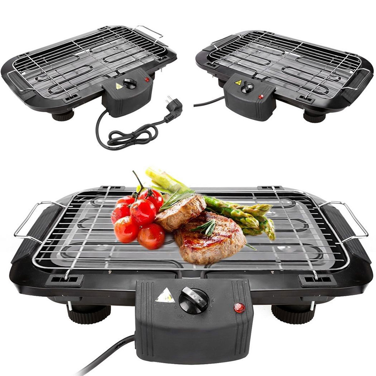 ELECTRIC BBQ GRILL MACHINE – BLACK - Image 2