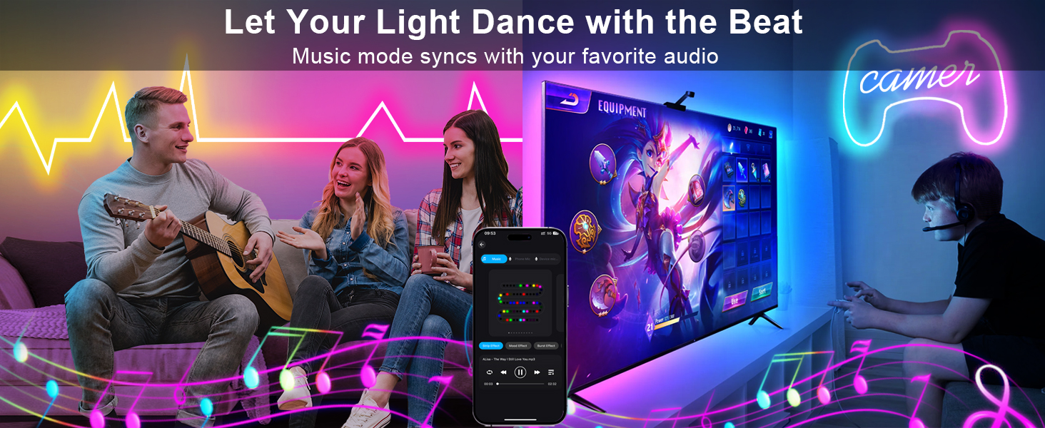 5 Meter/16 feet RGB Neon Light with App & Remote Control Magic RGB Neon Strip Light(havy duty) - Image 5
