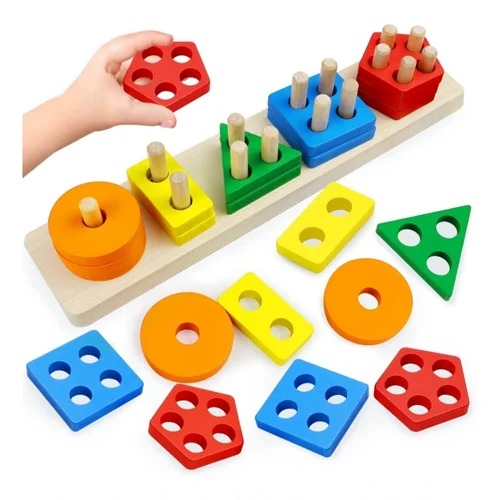5 Column Shape Sorter and Stacking Puzzle